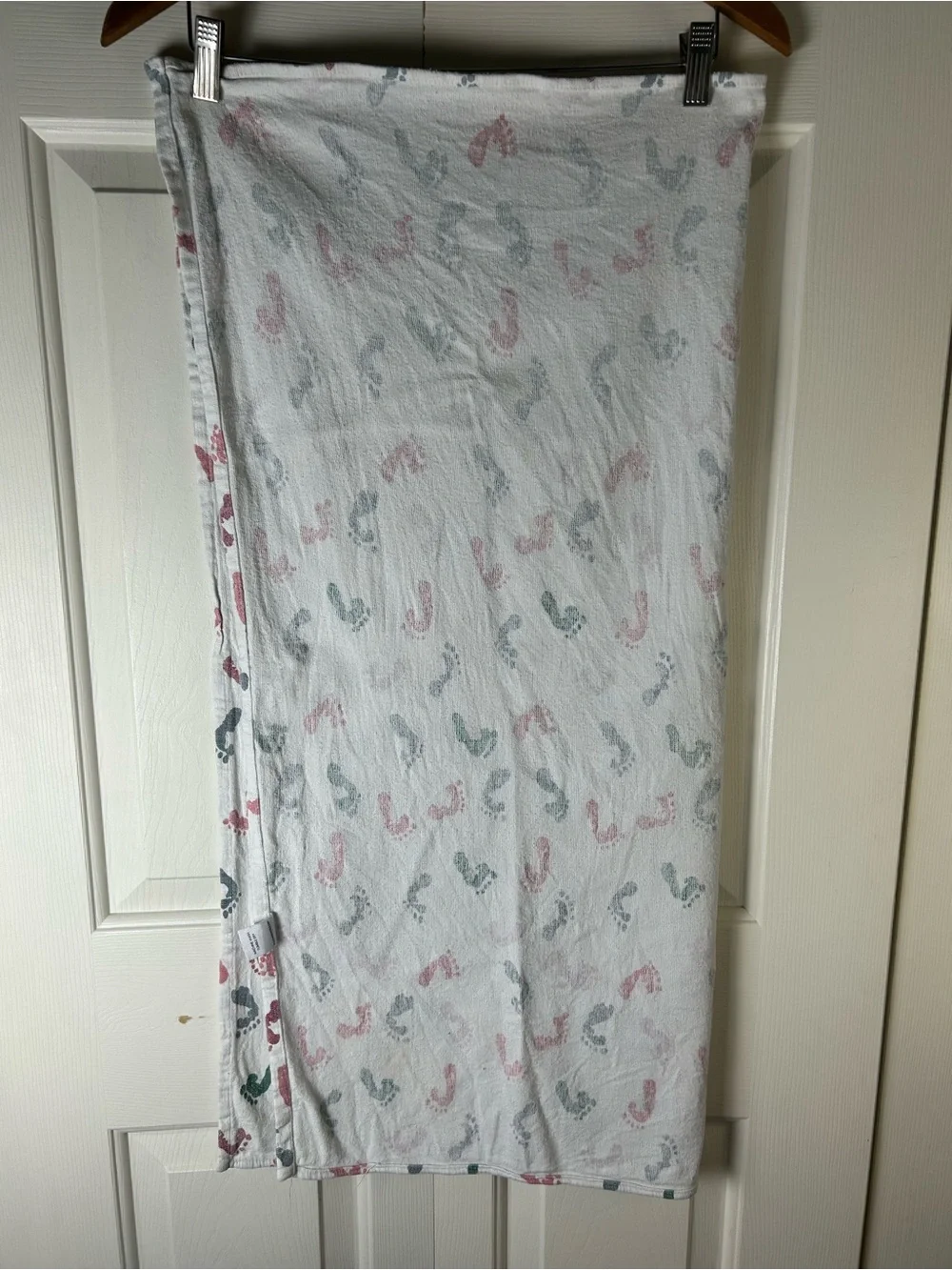 Standard Textile Footprints Hospital Baby Receiving Blanket Flannel Pink Blue